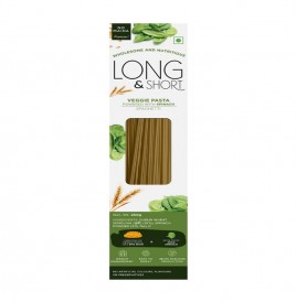 Long & Short Veggie Pasta Powered With Spinach Spaghetti  Box  250 grams